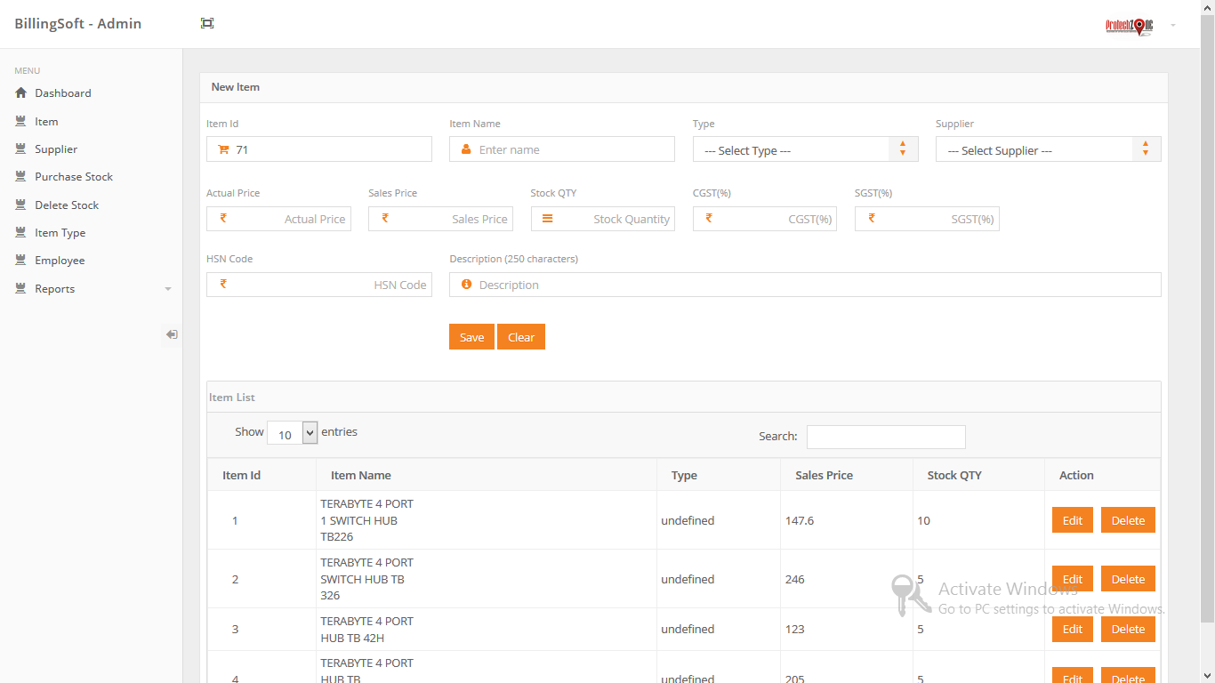 billing System WebRelier